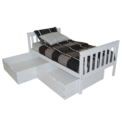 Versaloft Mission Amish Made Bed Frame with 2-Piece Drawers
