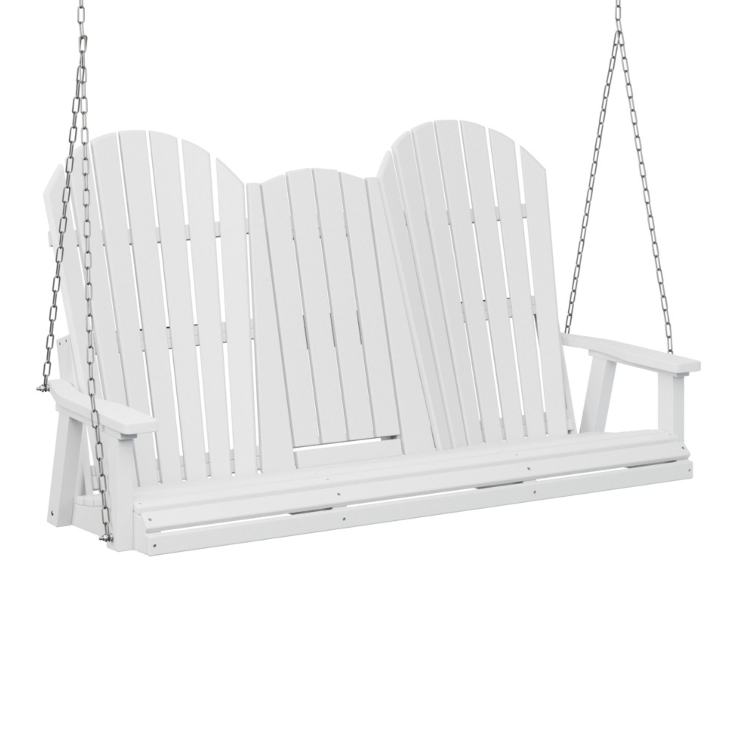 Berlin Gardens Comfo Back Poly Lumber Three Seat Console Swing with Stainless Steel Chains
