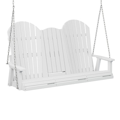 Berlin Gardens Comfo Back Poly Lumber Three Seat Console Swing with Stainless Steel Chains