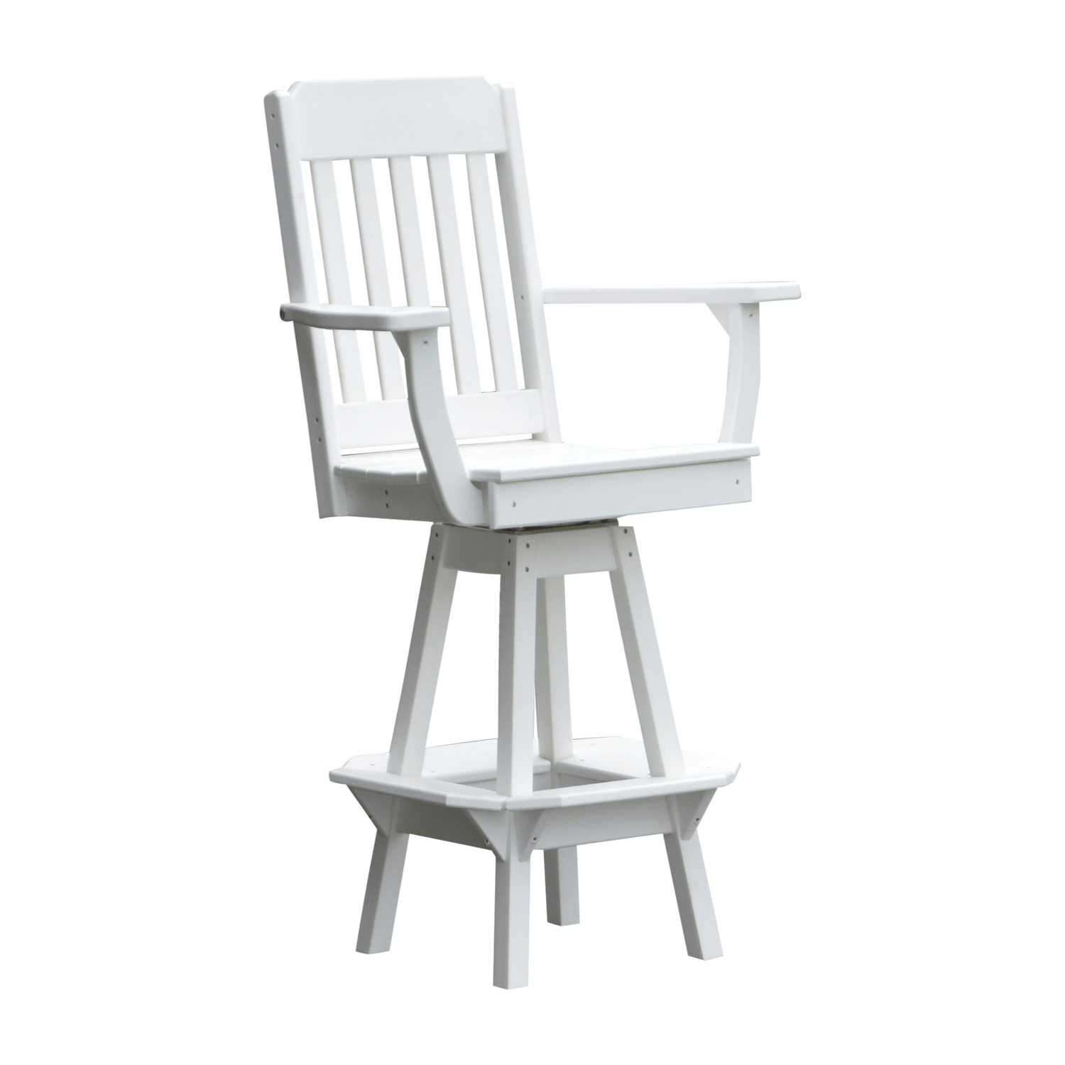 Keystone Amish Co. Traditional Poly Composite Swivel Bar Chair