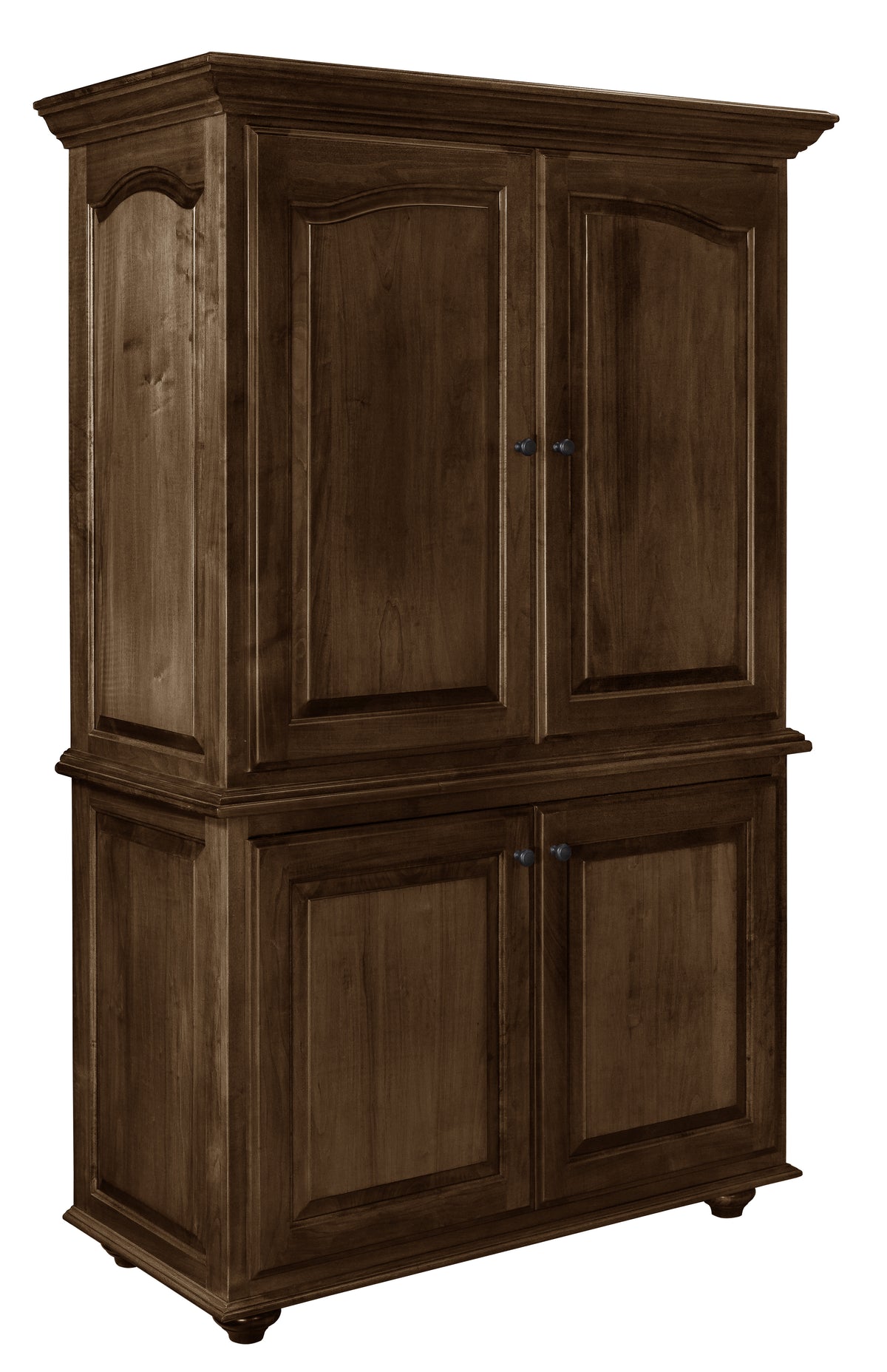 Whitfield Wine Cabinet with Wine Chiller in brown maple with Charwood stain, shown closed