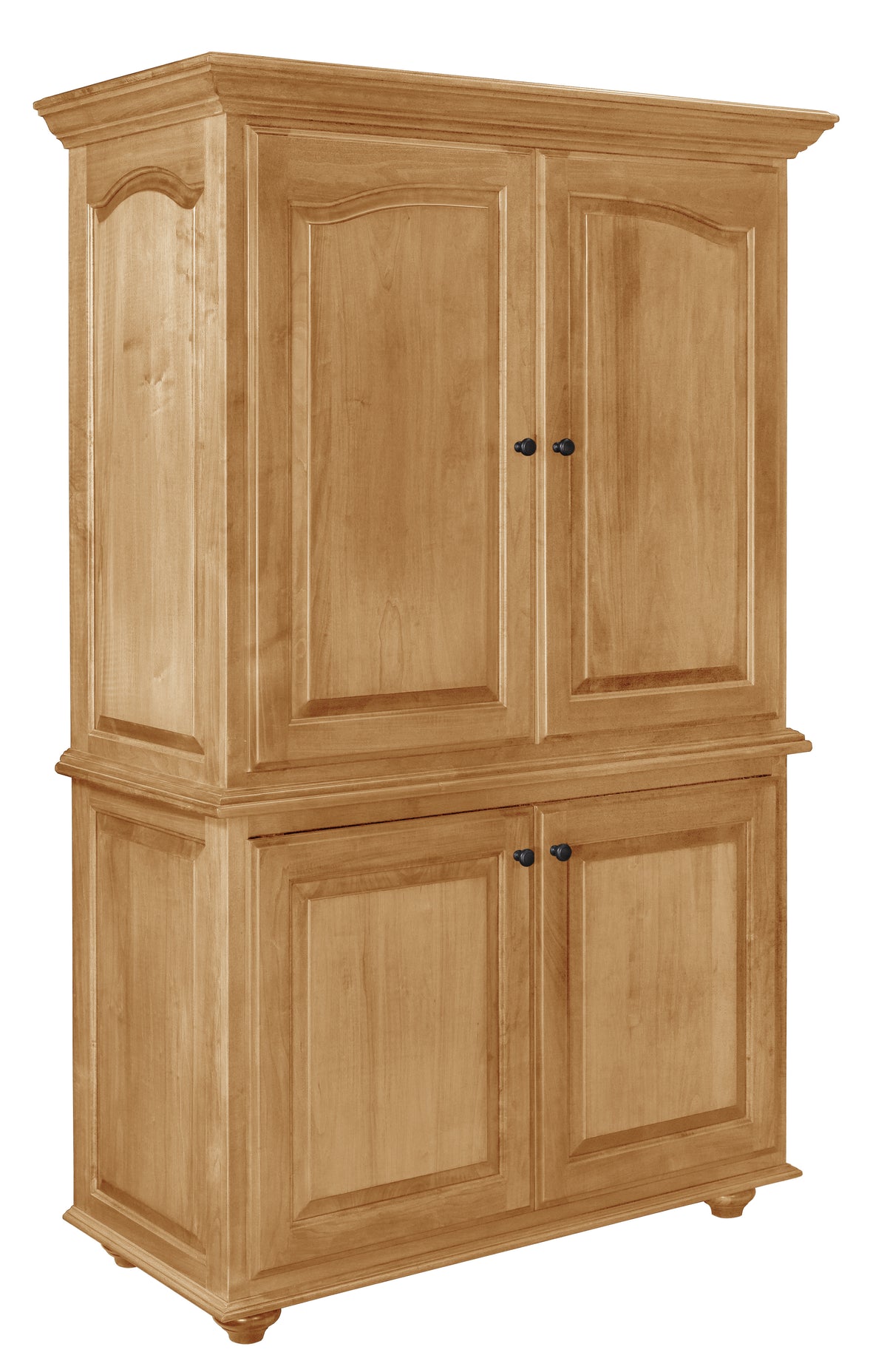 Whitfield Wine Cabinet with Wine Chiller in brown maple with Granola stain, shown closed