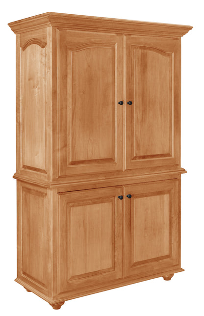 Whitfield Wine Cabinet with Wine Chiller in brown maple with Natural stain, shown closed