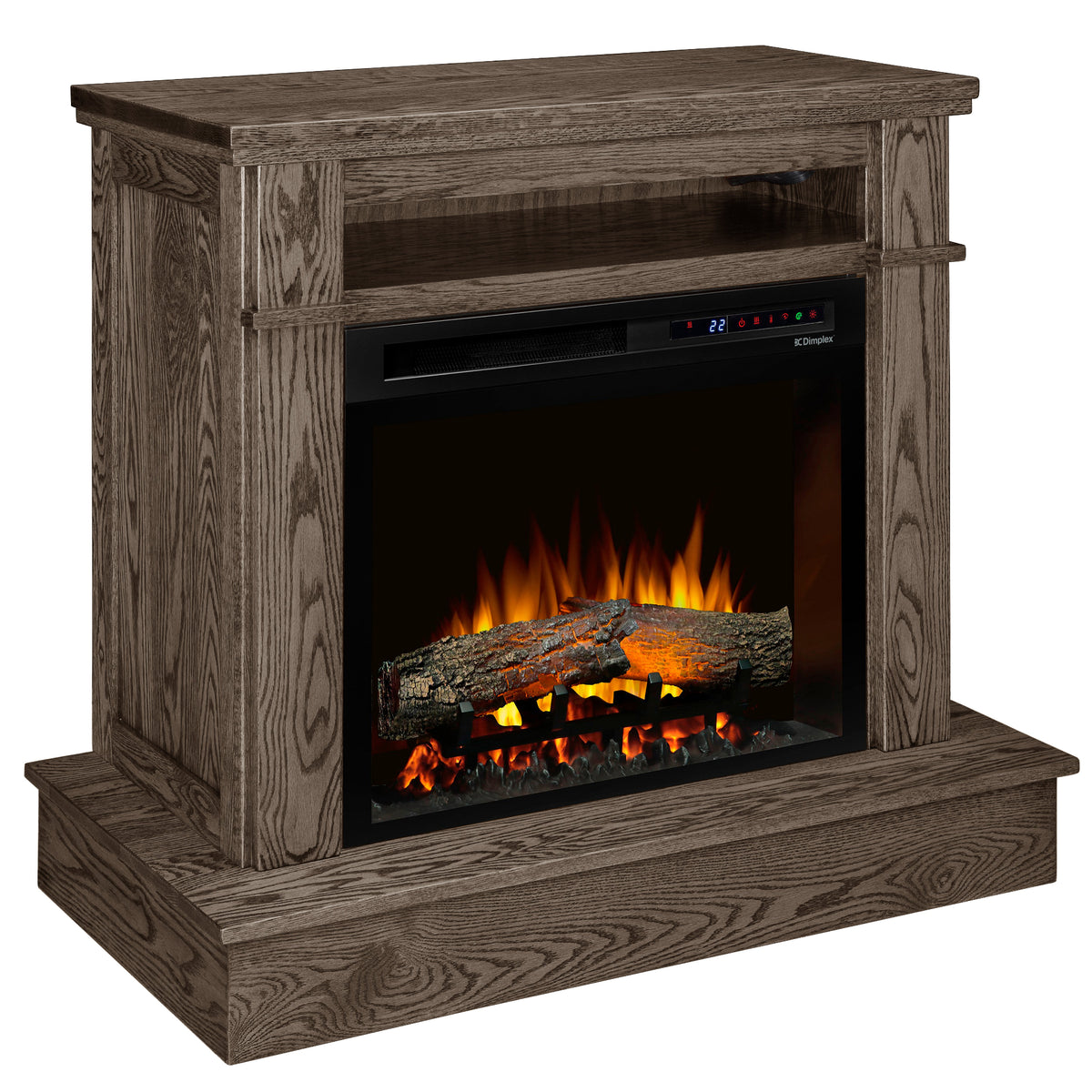 Winchester Wall Fireplace in Driftwood Stain
