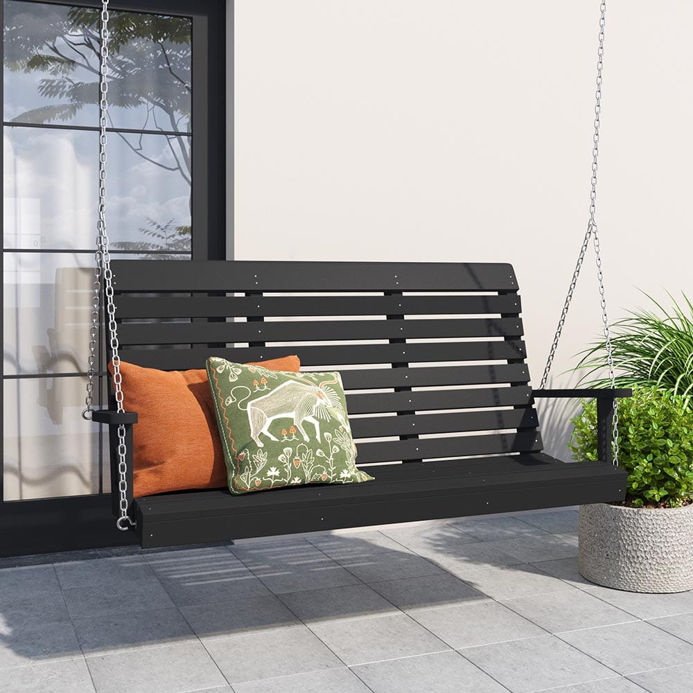 Keystone Amish Co. 4 Foot Salem Composite Poly Porch Swing, Blue