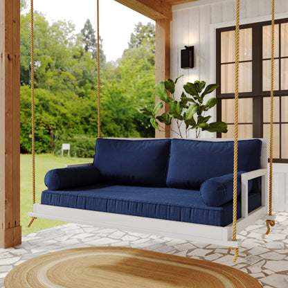 Amish Casual Stratford Swing Bed in Pure White