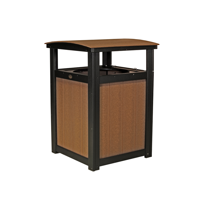 LuxCraft Poly Lumber Outdoor Trash Can