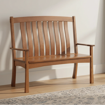 Hoosier Timbercraft Auburn Oak High Backed Bench