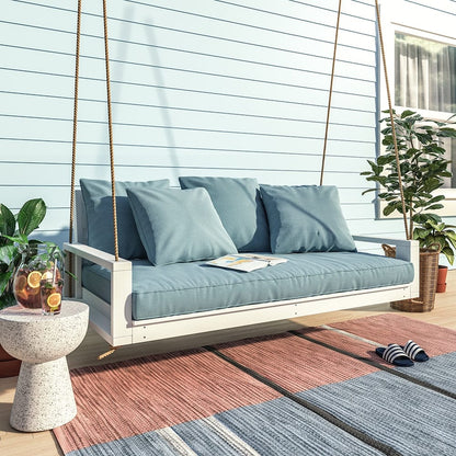 Amish Casual Waterford Hanging Bed Swing for Porch, 6 Ft Cedar with Clearcoat