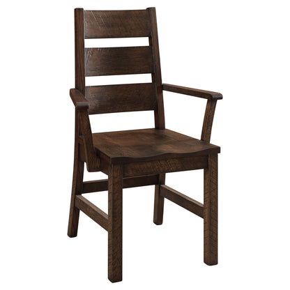 Hoosier Timbercraft Baker 9-Piece Distressed Trestle Oak Dining Set