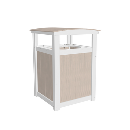 LuxCraft Poly Lumber Outdoor Trash Can