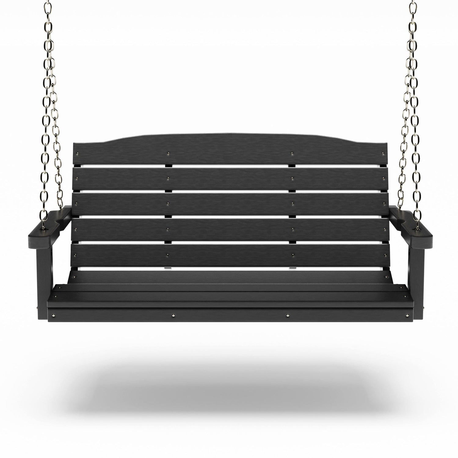 SimplyPoly 5 Foot Amish Made Classic Recycled Plastic Porch Swing, Tudor Brown