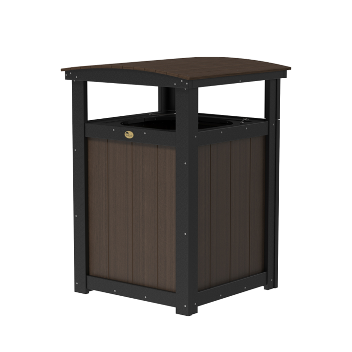 LuxCraft Poly Lumber Outdoor Trash Can