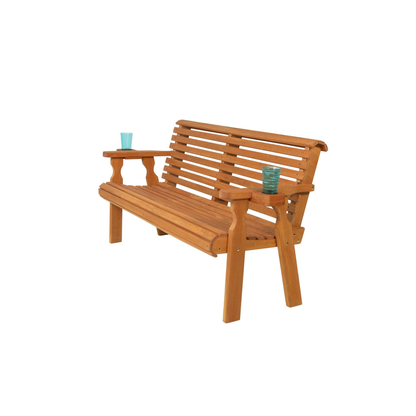 Amish Casual Heavy Duty Roll Back 4 Foot Treated Garden Bench