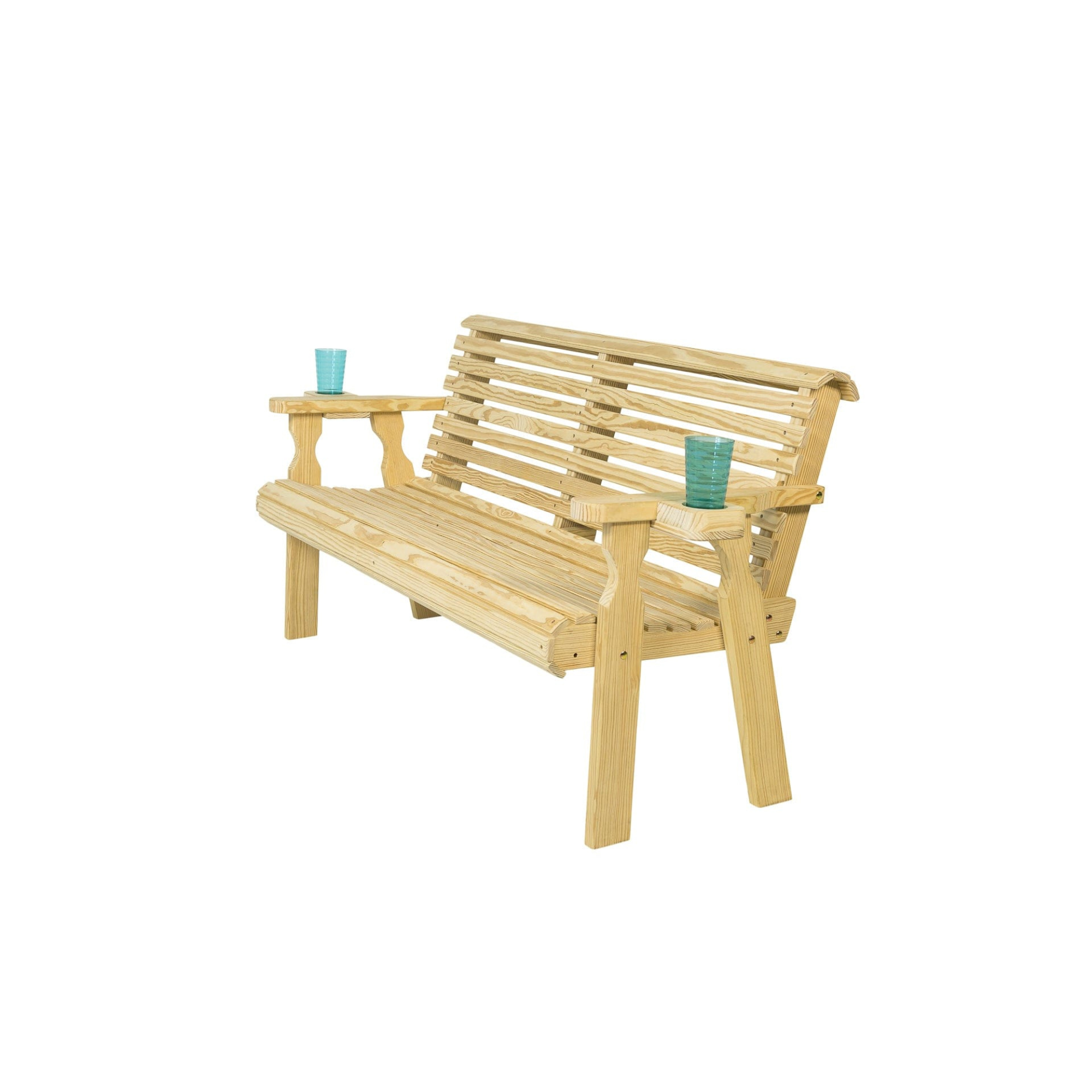 Amish Casual Heavy Duty Roll Back 4 Foot Treated Garden Bench