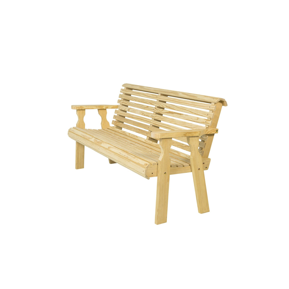 Amish Casual Heavy Duty Roll Back 4 Foot Treated Garden Bench