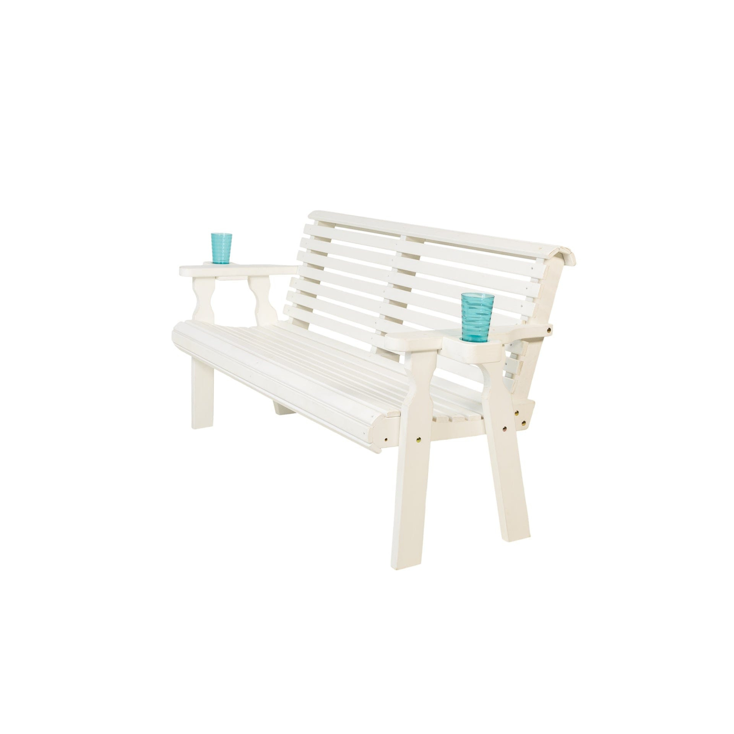 Amish Casual Heavy Duty Roll Back 5 Foot Treated Wood Outdoor Bench