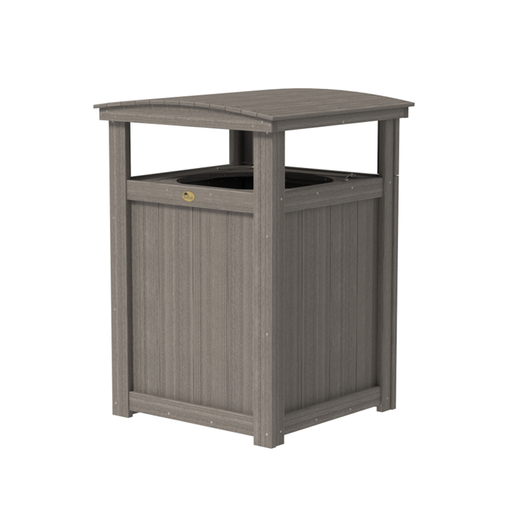 LuxCraft Poly Lumber Outdoor Trash Can