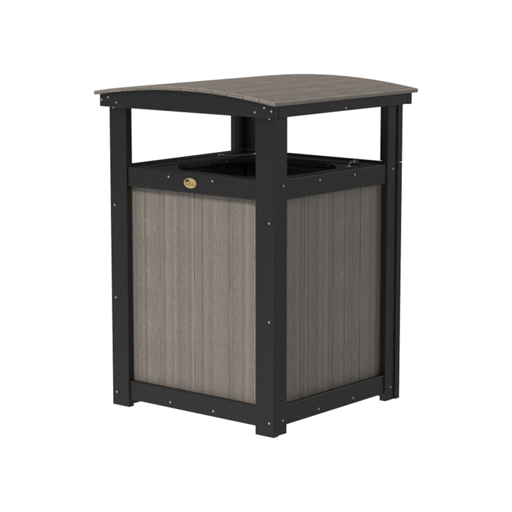 LuxCraft Poly Lumber Outdoor Trash Can