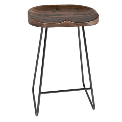 Hoosier Timbercraft Columbia Modern Walnut Bar Stool