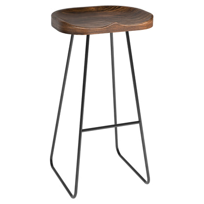 Hoosier Timbercraft Columbia Modern Walnut Bar Stool