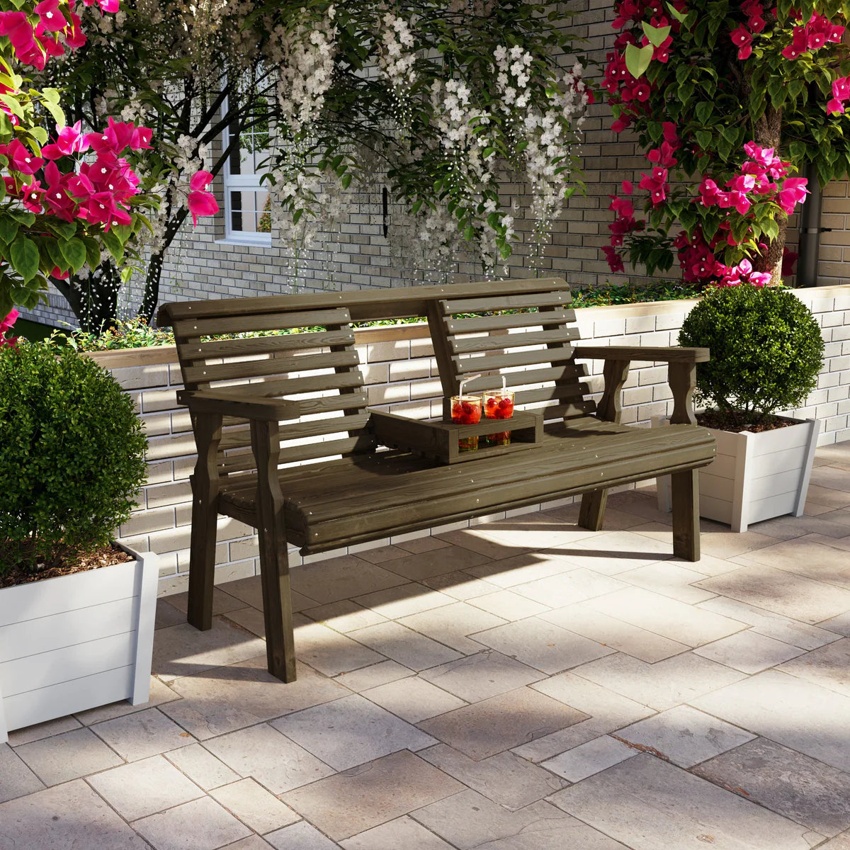 Amish Casual Heavy Duty Rollback Console Bench