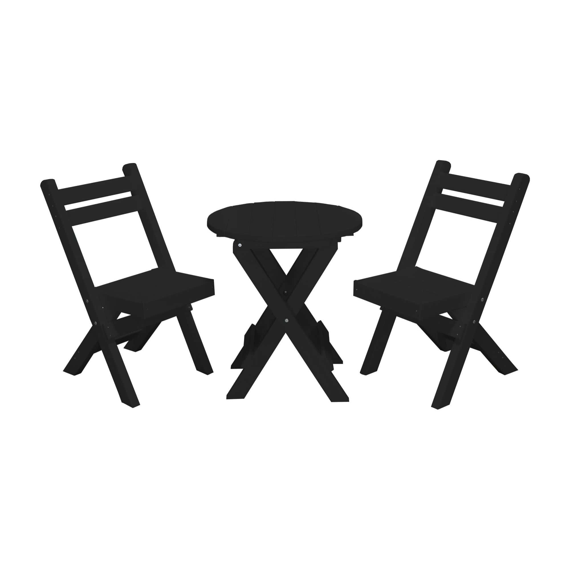 Keystone Amish Co. Coronado Round Poly Folding Bistro Set