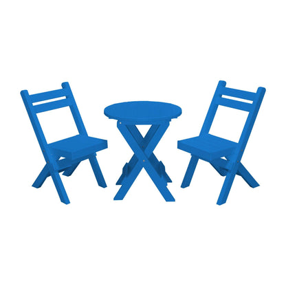 Keystone Amish Co. Coronado Round Poly Folding Bistro Set