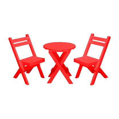 Keystone Amish Co. Coronado Round Poly Folding Bistro Set