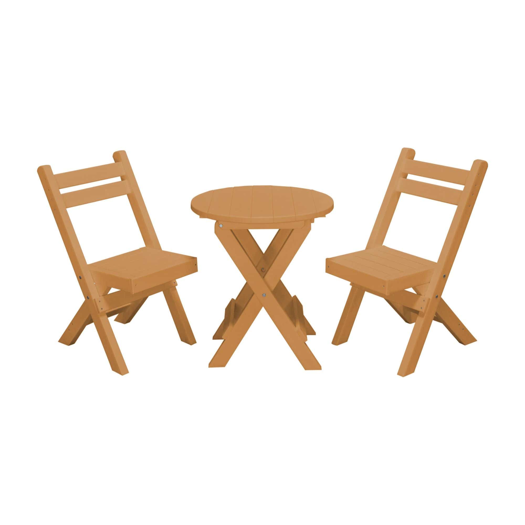 Keystone Amish Co. Coronado Round Poly Folding Bistro Set