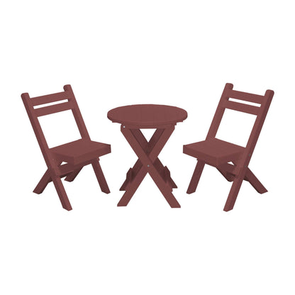 Keystone Amish Co. Coronado Round Poly Folding Bistro Set