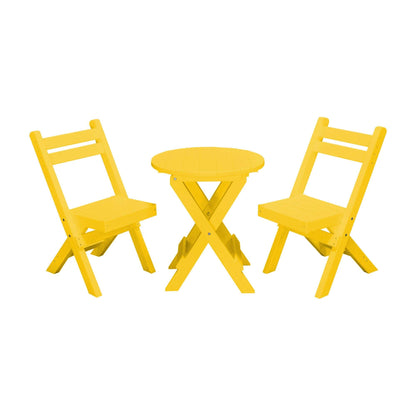 Keystone Amish Co. Coronado Round Poly Folding Bistro Set