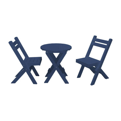 Keystone Amish Co. Coronado Round Poly Folding Bistro Set