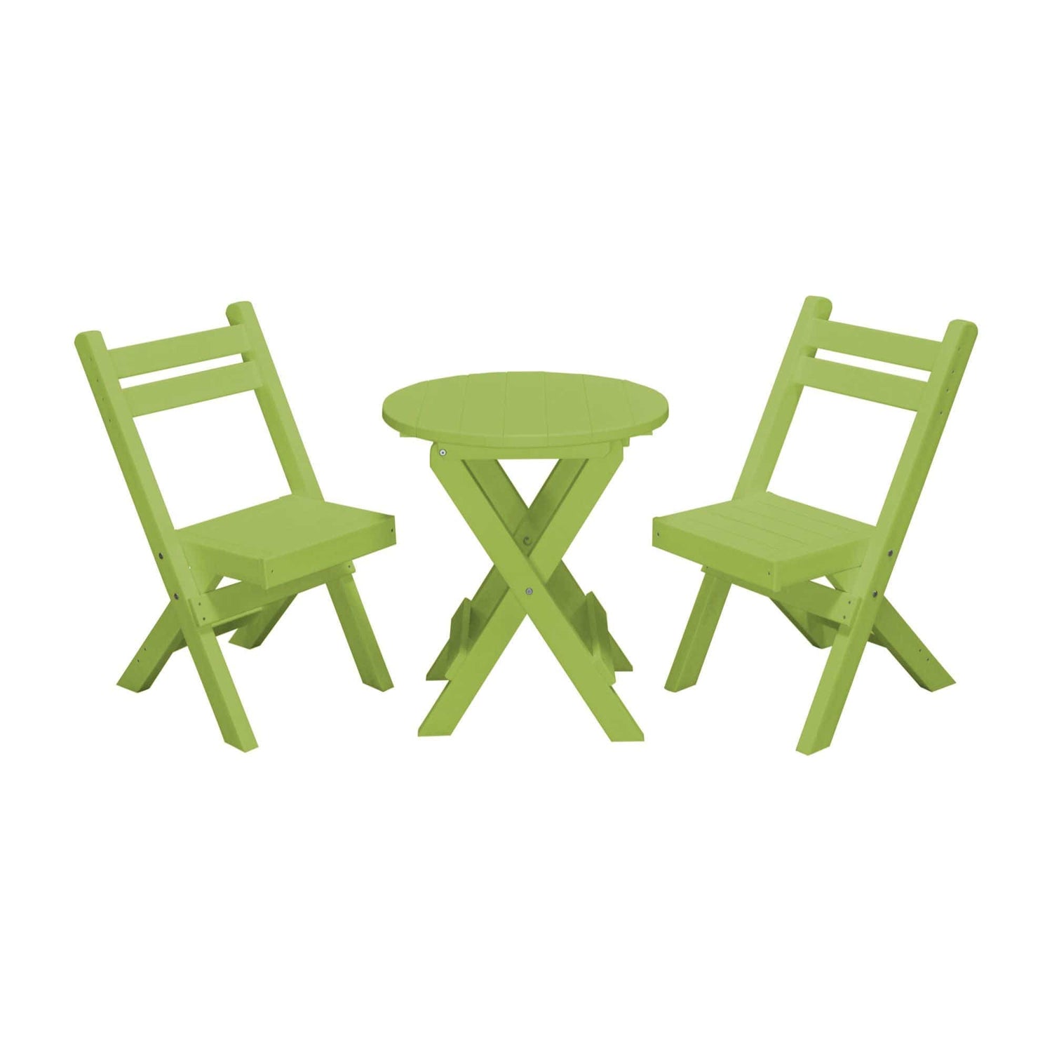 Keystone Amish Co. Coronado Round Poly Folding Bistro Set