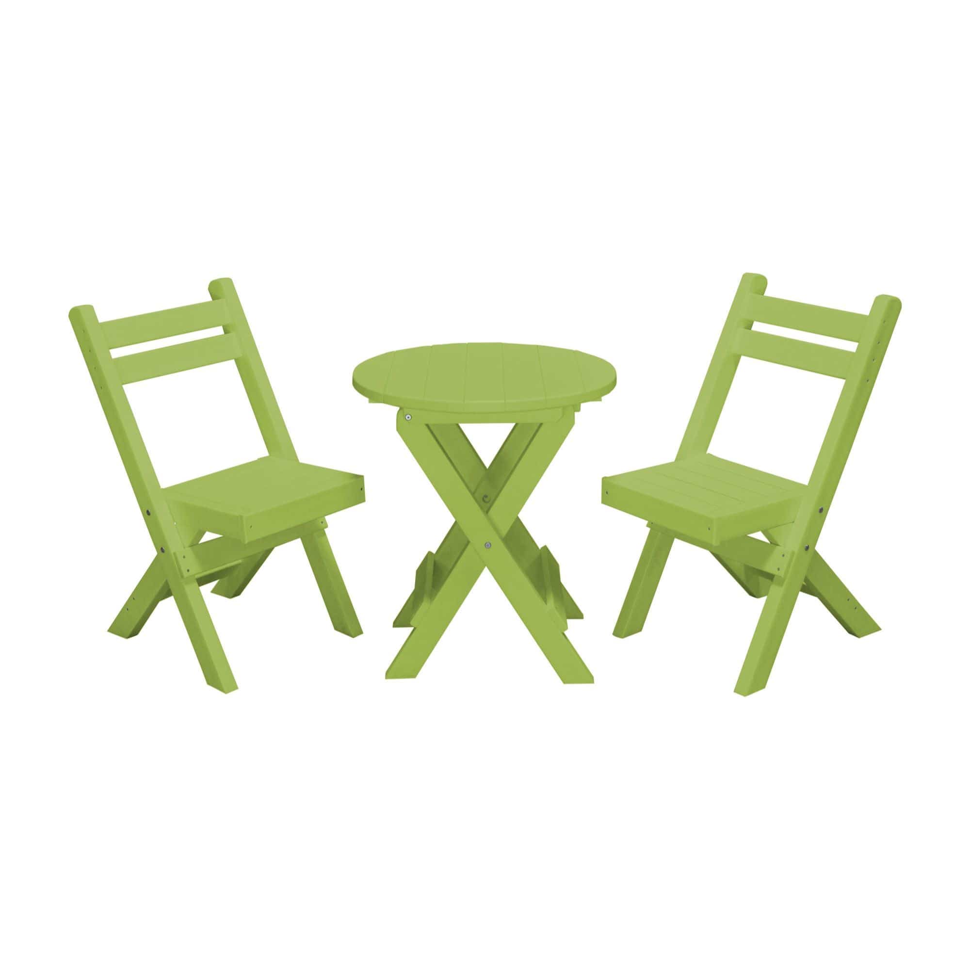 Keystone Amish Co. Coronado Round Poly Folding Bistro Set