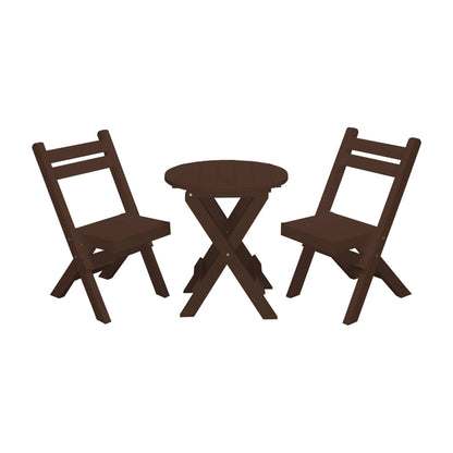 Keystone Amish Co. Coronado Round Poly Folding Bistro Set