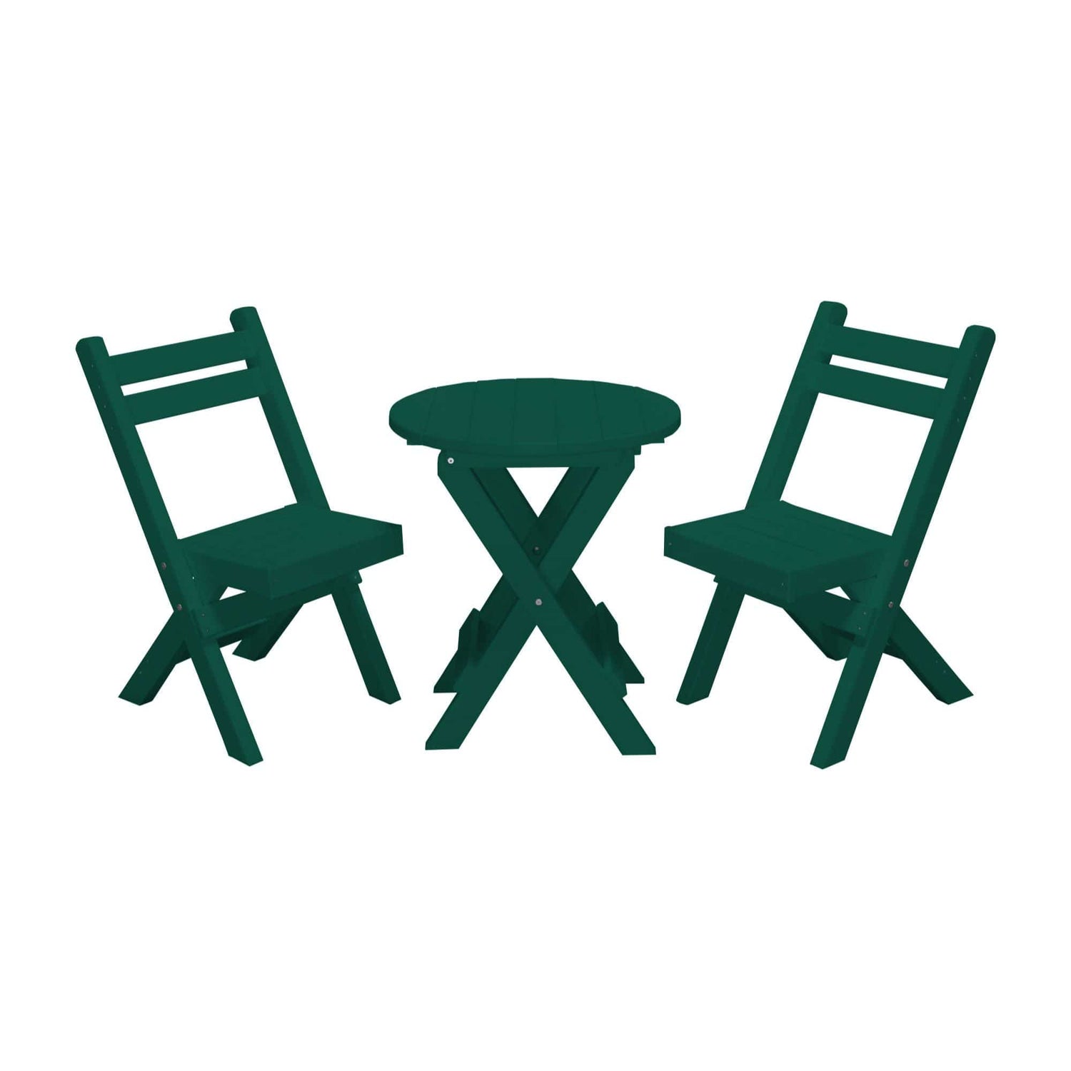 Keystone Amish Co. Coronado Round Poly Folding Bistro Set