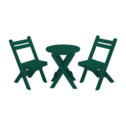 Keystone Amish Co. Coronado Round Poly Folding Bistro Set