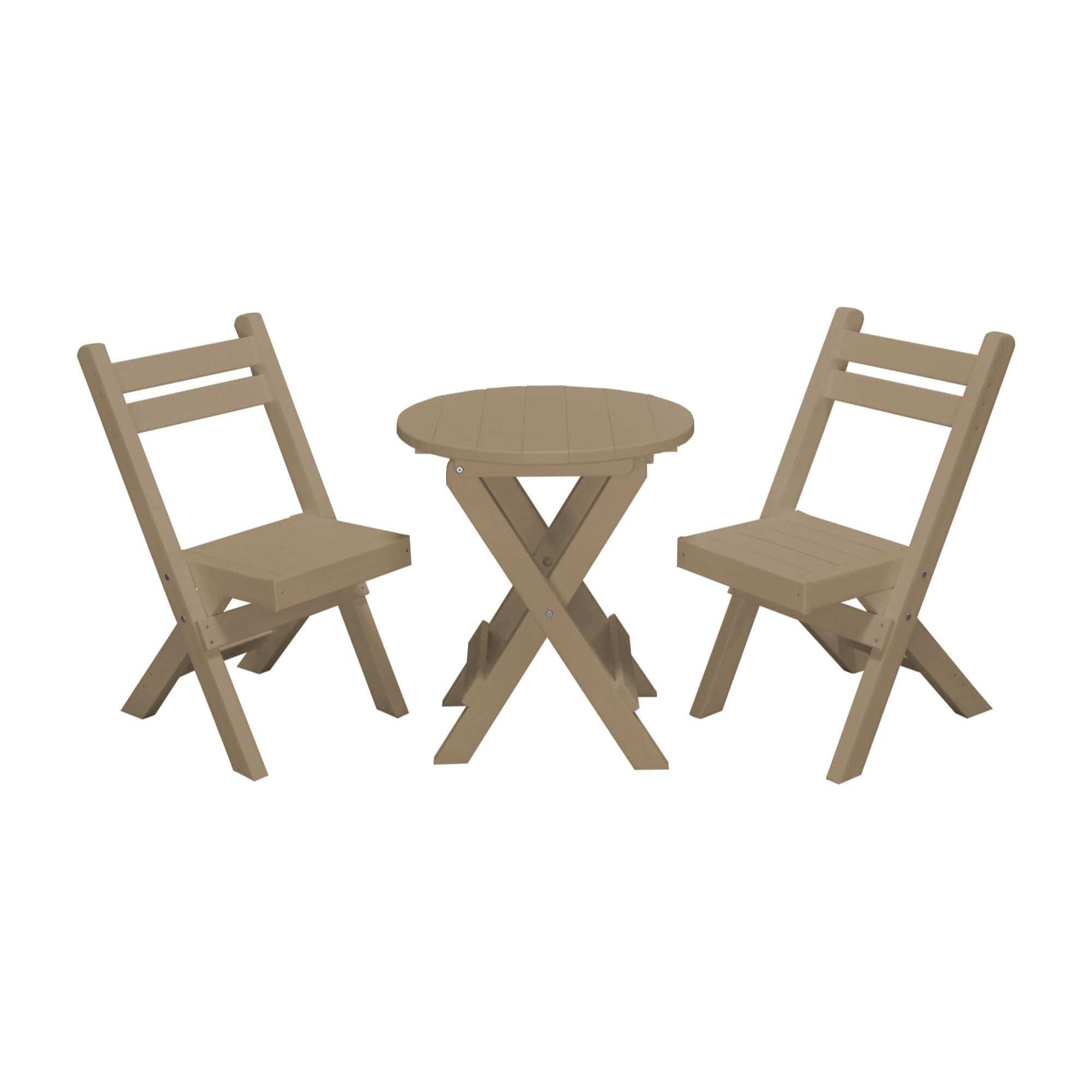 Keystone Amish Co. Coronado Round Poly Folding Bistro Set