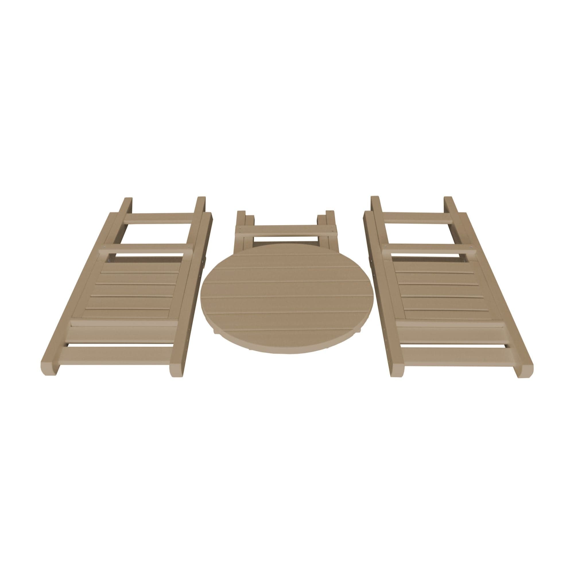 Keystone Amish Co. Coronado Round Poly Folding Bistro Set