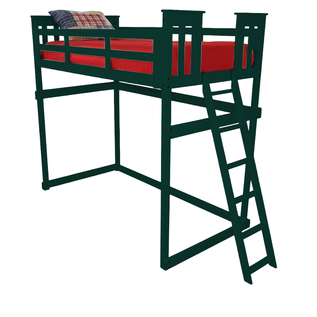 Versaloft Mission Amish Made Loft Bed Frame with End Ladder