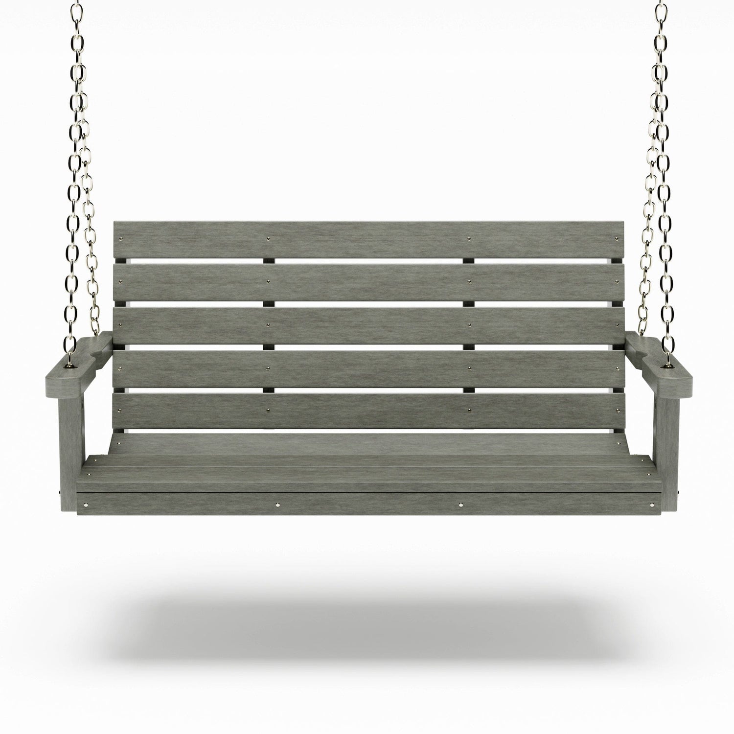SimplyPoly 4 Foot Amish Made Signature Recycled Plastic Porch Swing, Patriot Blue