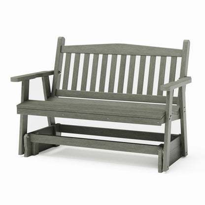 SimplyPoly Amish Made Mission Recycled Plastic Porch Glider