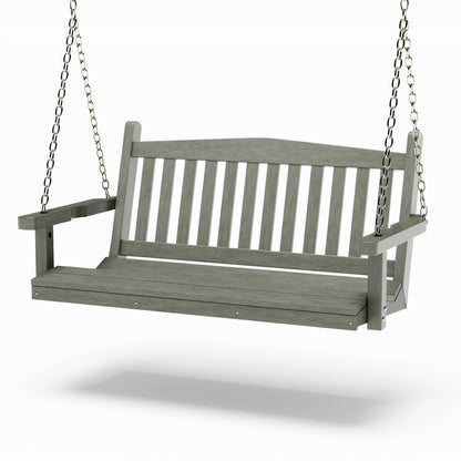SimplyPoly 5 Foot Amish Made Mission Recycled Plastic Porch Swing, Patriot Blue