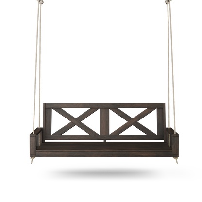 Amish Casual Malvern Porch Swing Bed, 4 Ft Dark Walnut