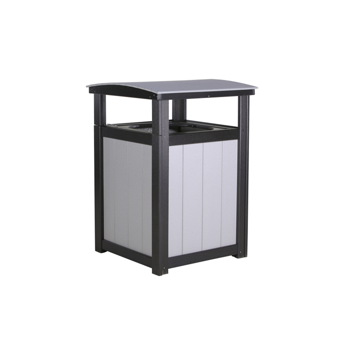 LuxCraft Poly Lumber Outdoor Trash Can