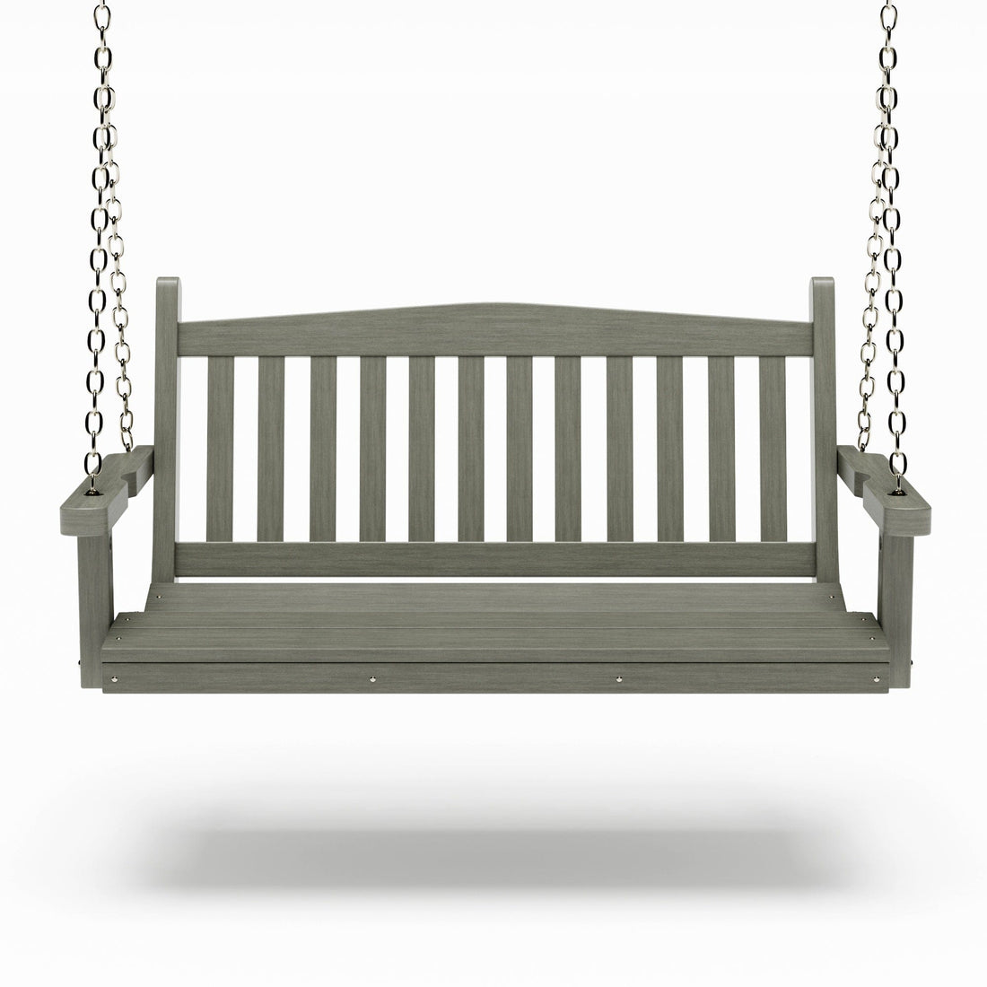 SimplyPoly 5 Foot Amish Made Mission Recycled Plastic Porch Swing, Driftwood Grey Wood Grain