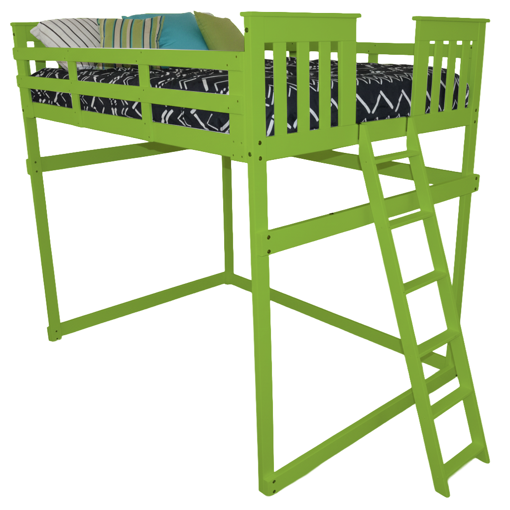 Versaloft Mission Amish Made Loft Bed Frame with End Ladder