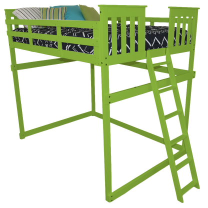 Versaloft Mission Amish Made Loft Bed Frame with End Ladder