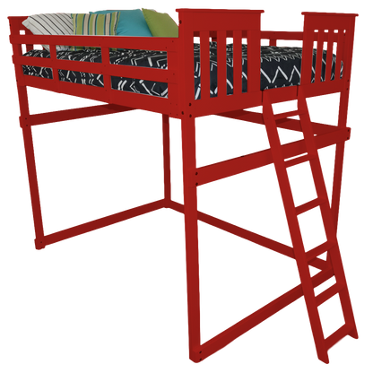 Versaloft Mission Amish Made Loft Bed Frame with End Ladder